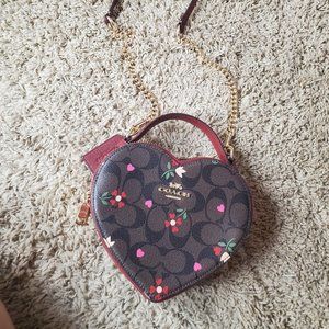 Coach heart purse